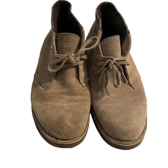 Clarks Shoes - Clarks Acre Bridge Ankle Boots Booties Tan Suede Women's Size 8.5 Tie up